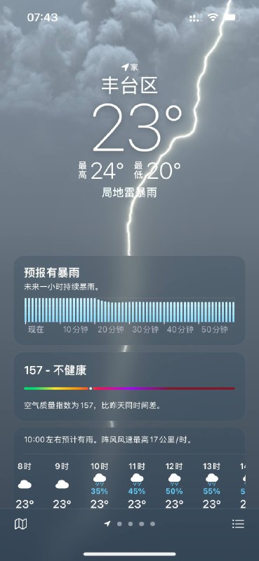 疯狂下雨中